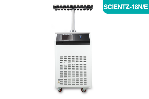 宁波新(xīn)芝实验型钟罩式冻干机Scientz-18N/E安(ān)瓿瓶T型架型