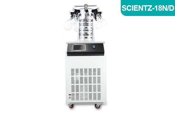 宁波新(xīn)芝实验型钟罩式冻干机Scientz-18N/D压盖多(duō)歧管型